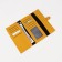 Women's wallet on the button, yellow color