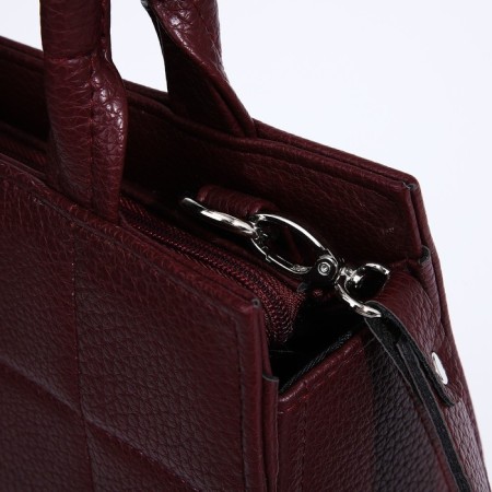 Female bag Textura, tout, medium size, burgundy color-4