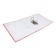 A4, 75 mm registrar, calligrata, PVC, embossing "Len", metal edging, pocket for a spine, collected, red, mix