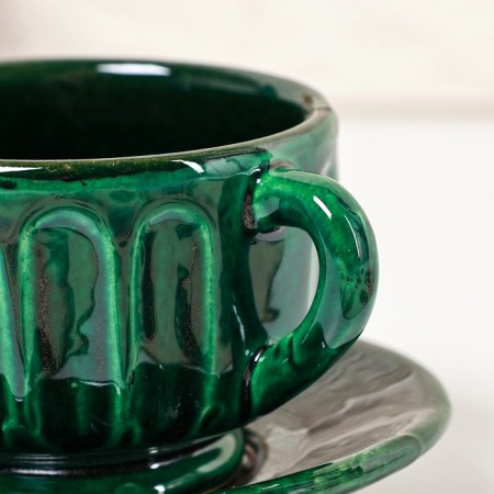 Tea couple Rishtan ceramics, 200 ml, green-3