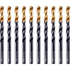 Сверло по металу DENZEL 717217, 7 мм, HSS-Tin, Golden Tip, 10 шт.