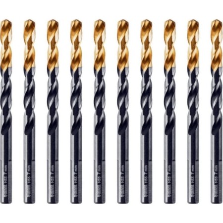 Drill Denzel 717217, 7 mm, HSS-Tin, Golden Tip, 10 pcs.
