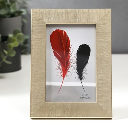 Photo frame plastic 10x15 cm "Sandless threads" champagne 19x14 cm