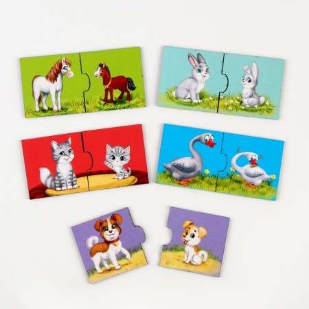 Double “kids and mothers” (puzzle), 12 puzzles, 24 details-4