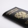 Cover for passport, black color