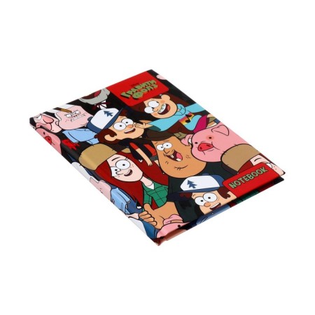 Notebook, A6, 48 sheets, in a cage, Gravity Falls, glossy lamination, an offset block 60g/m2-1