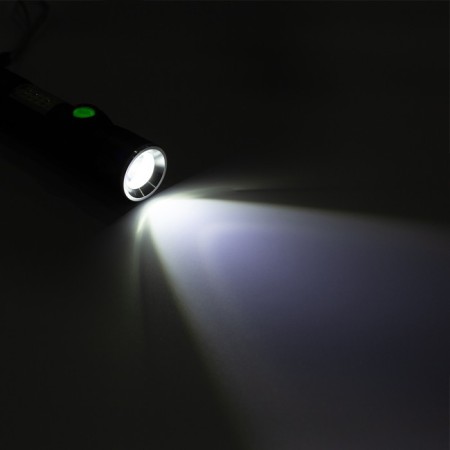 Manual battery flashlight, 10 watts, 2200 mAh, P60, IPX45, ZOOM, 5 modes, charge indicator-8