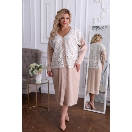 Women's dress, size 52, pink color-6