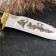 Caucasian knife "Shaman" with a scabbard, Garda -Latun, steel - 65x13, hilt - grab