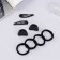 Hair set "Novia" (2 invisibility 5 cm, 4 elastic bands, 2 crab 3 cm) black
