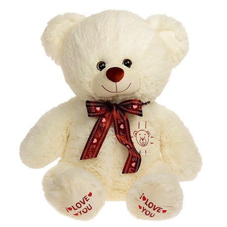Soft toy "Bear Toptyka", Milk color, 70 cm-2