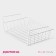 Mesh -mounted mesh -mounted basket on the shelf of the share, 35 × 23 × 12 cm, white color