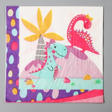Paper napkins "Dino", in a set of 20 pcs.-1