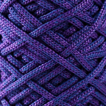 Knitting cord 35% cotton, 65% polypropylene 3 mm 85m/160 ± 10 g (sapphire/purple)-2