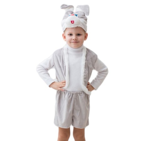 Carnival costume "Gray Gray", hat, vest, shorts, 5-7 years old, 122-134 cm