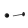 Glass eyes on a metal leg, set 74 pcs, d = 0.4 cm, black color