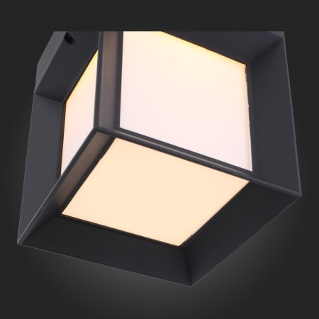Wall lamp LED, 1x9W 3000k, 22x22x27 cm, black color, white-4