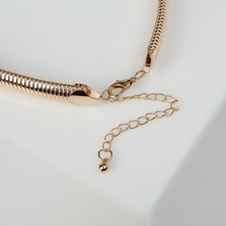 Choker "relief" narrow, 1 cm, color gold, 47.5 cm-2