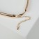 Choker "relief" narrow, 1 cm, color gold, 47.5 cm