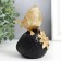 Polystone souvenir "Golden Sparrows on black strawberries" 13x10x7 cm