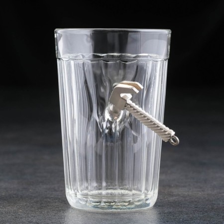 A glass "impenetrable", with a hammer, faceted, 250 ml-1
