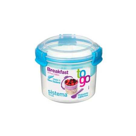 Sistema Breakfast to-go, double, 530 ml lunch lunch with a spoon.-2