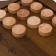 Carved backgammon "Cossacks", from an array of Buk, Patina, 58 x 56 cm