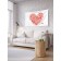 Decorative panel with photo printing "Air Heart", horizontal, size 100x150 cm