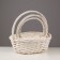 Set of wicker baskets, 47x39x17/43, 40x32x15/38, 33x25x13/33 cm, 3 pcs., Bely, Ivas