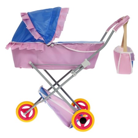 Puppet stroller No. 10, lilac color with blue-2