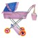 Puppet stroller No. 10, lilac color with blue