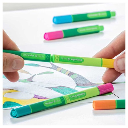 Set of capillary pens Schneider "Link -it", node 0.4 mm, 8 colors, mix-3