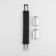 Handle for a suitcase, plastic, 20 × 2.2 cm, black/silver color