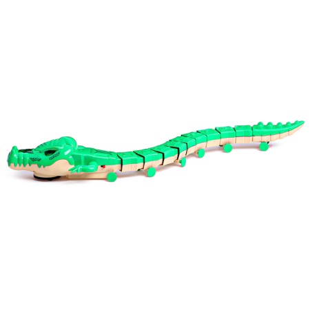 The animal "alligator", light effects, works from batteries, 11 details, green color-2