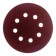 Circle of abrasive grinding bison 35562-125-100, perforated, P100, 125 mm, 5 pcs.