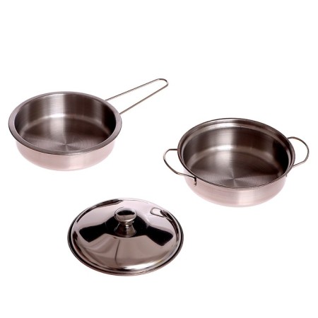 A set of metal dishes "Super Chef", with an apron and a cap, in a suitcase, mix-5