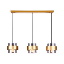 Suspended lamp with a replaceable lamp Ambrella Light, Traditional, TR3652, 3HE27, Color Gold