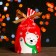 Polyethylene gift package "White Bear", with ties, 14.5 *22.5 cm