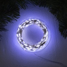 Garland “thread” 50 m dew, IP44, silver thread, 500 LED, white glow, 8 modes, 31 V