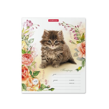 Notebook of 12 sheets in the Murziki cage, cover coated cardboard, offset unit, mix-3