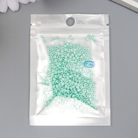 Glass 8/0 "Marshmallow. Matte. Biryuza" 10 g-2