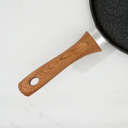 Pancake pan Granit Ultra, D = 24 cm, plastic handle, anti -stick coating, black color-8