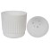 Plastic pot with the Betta tab, white color
