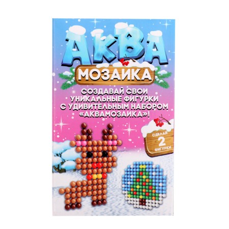 New Year! Aquamosaic "Snow Bank. Olenenok ", nightlight, more than 200 balls-14
