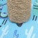 Claw-Stolbik "Piggon" with a ball, 29 x 29 x 32 cm, jute, PVC fabric, turquoise