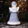 Snow Maiden "In a fur coat with an ornament" moves, with backlight, 40x20 cm, blue