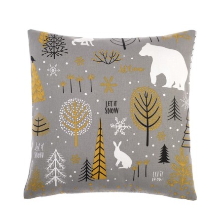 New Year. Decorative pillowcase "Ethel" Let it Snow 40x40 cm, 100% cotton