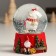 Souvenir Polystone Water Ball "White Bear in a New Year's cap with an asterisk" 7x8x9 cm