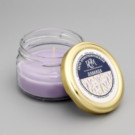 Candle in a bank flavored "lavender" 50g, combustion time 13h-2