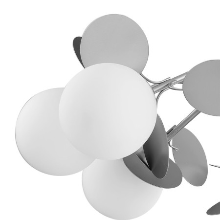 Chandelier 60W, 6he27, 37.5x55 cm, silver-1